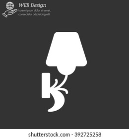 Web line icon. Wall Light, sconce