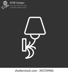 Web line icon. Wall Light, sconce