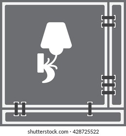 Web line icon. Wall Light, sconce
