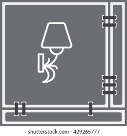 Web line icon. Wall Light, sconce