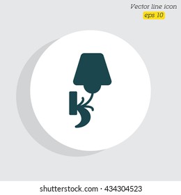 Web line icon. Wall Light, sconce