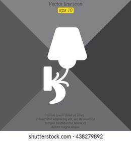 Web line icon. Wall Light, sconce
