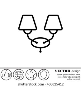 Web line icon. Wall Light, sconce