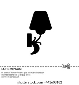 Web line icon. Wall Light, sconce