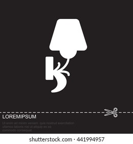 Web line icon. Wall Light, sconce