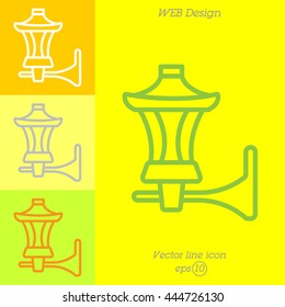 Web line icon. Wall Light, sconce