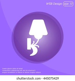 Web line icon. Wall Light, sconce