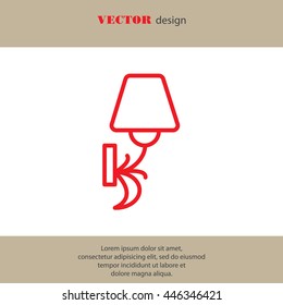 Web line icon. Wall Light, sconce