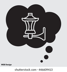 Web line icon. Wall Light, sconce