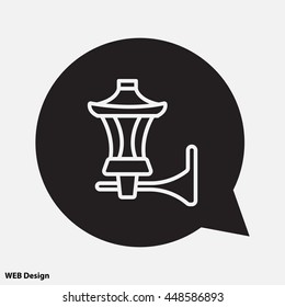Web line icon. Wall Light, sconce
