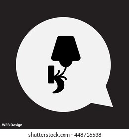 Web line icon. Wall Light, sconce