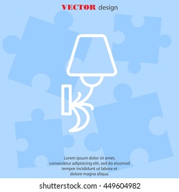 Web line icon. Wall Light, sconce