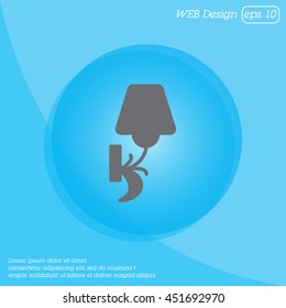 Web line icon. Wall Light, sconce