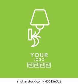 Web line icon. Wall Light, sconce