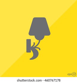 Web line icon. Wall Light, sconce