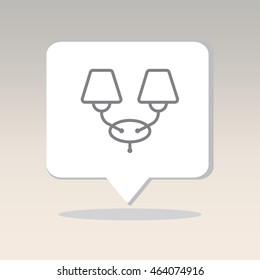 Web line icon. Wall Light, sconce