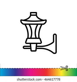 Web line icon. Wall Light, sconce