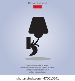 Web line icon. Wall Light, sconce