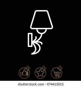 Web line icon. Wall Light, sconce