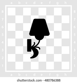 Web line icon. Wall Light, sconce