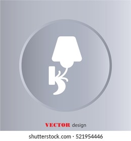 Web line icon. Wall Light, sconce