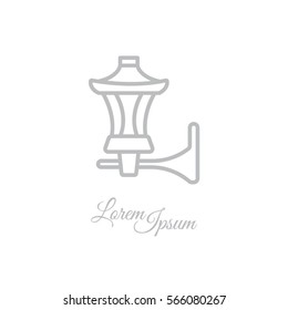 Web line icon. Wall Light, sconce