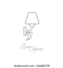 Web line icon. Wall Light, sconce