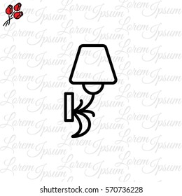 Web line icon. Wall Light, sconce