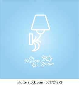 Web line icon. Wall Light, sconce