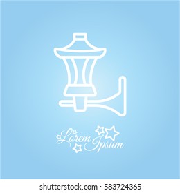 Web line icon. Wall Light, sconce