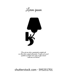 Web line icon. Wall Light, sconce