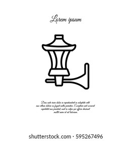 Web line icon. Wall Light, sconce