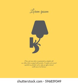 Web line icon. Wall Light, sconce