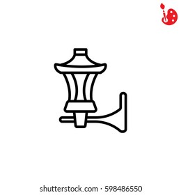 Web line icon. Wall Light, sconce