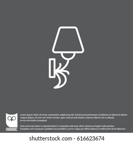 Web line icon. Wall Light, sconce