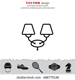 Web line icon. Wall Light, sconce