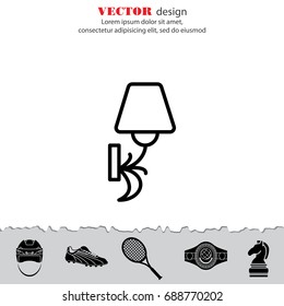 Web line icon. Wall Light, sconce