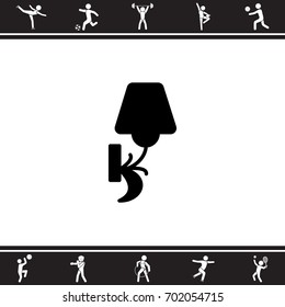 Web line icon. Wall Light, sconce