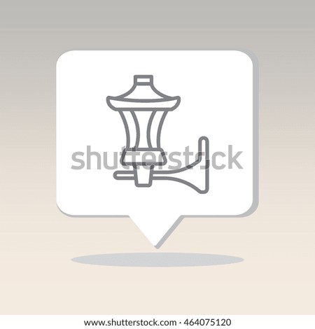 Web line icon. Wall Light, sconce