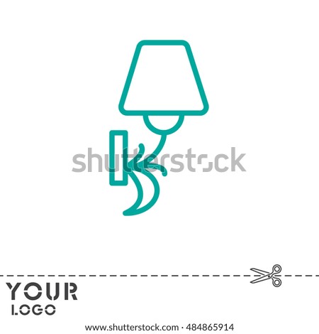 Web line icon. Wall Light, sconce