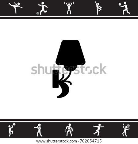 Web line icon. Wall Light, sconce