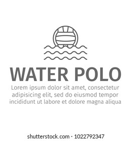 Web line icon. Water polo