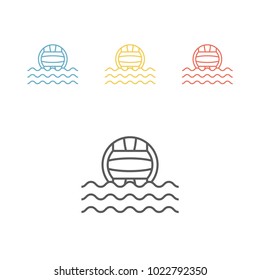 Web line icon. Water polo