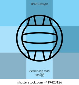 Web line icon. Water polo