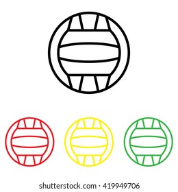 Web line icon. Water polo