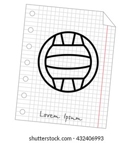 Web line icon. Water polo