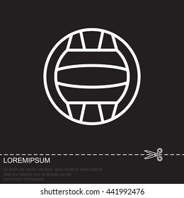 Web line icon. Water polo