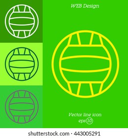 Web line icon. Water polo