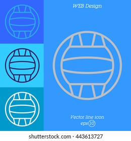 Web line icon. Water polo