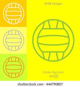 Web line icon. Water polo